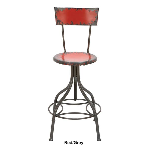 9th & Pike&#174; Grey Metal Vintage Bar Chair