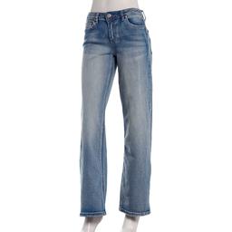 Juniors YMI® High Rise Wide Leg Star Back Pocket Jeans