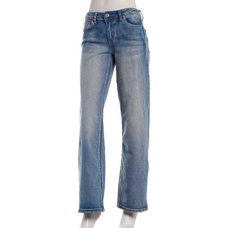 Juniors YMI® High Rise Wide Leg Star Back Pocket Jeans