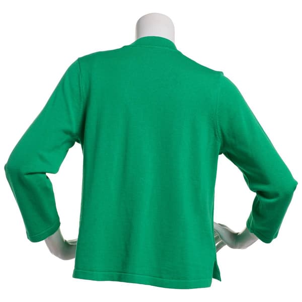 Womens Kasper Long Sleeve Open Chevron Cardigan