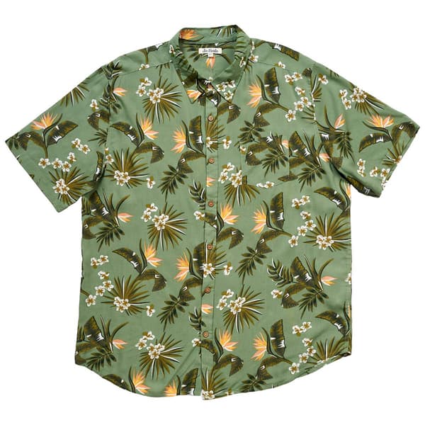 Mens Big & Tall Joe Marlin Rayon Floral Button Down Shirt - image 