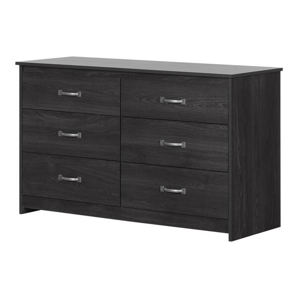 South Shore Tassio 6-Drawer Grey Oak Double Dresser - image 