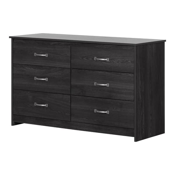 South Shore Tassio 6-Drawer Grey Oak Double Dresser