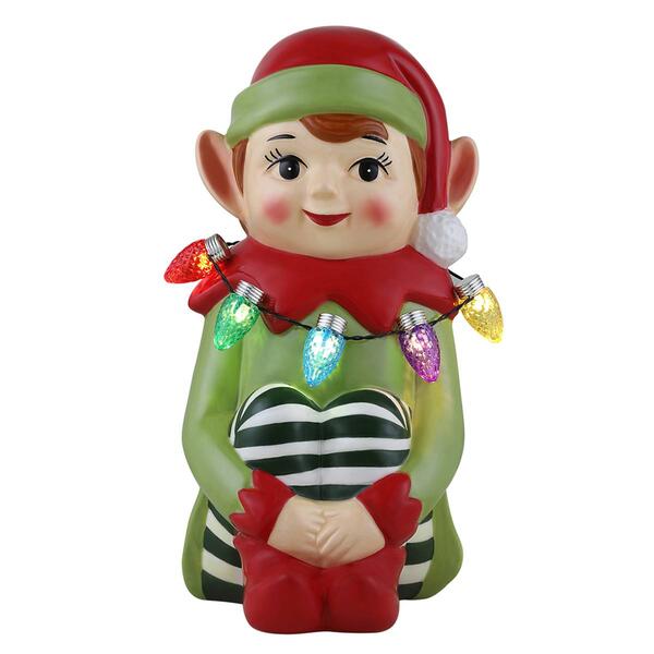 Mr. Christmas 9in. Nostalgic Ceramic Elf Figure - image 