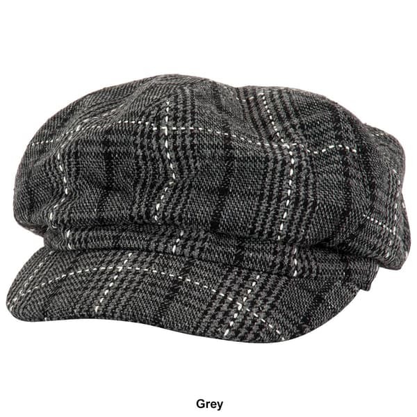 Womens Madd Hatter Plaid Cabby Newsboy Hat