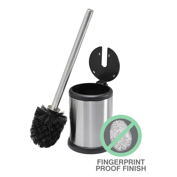 Stainless Steel Self Closing Toilet Brush - image 