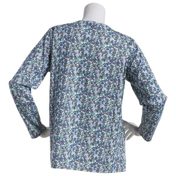 Petite Hasting &amp; Smith Long Sleeve Floral Crew Neck Top