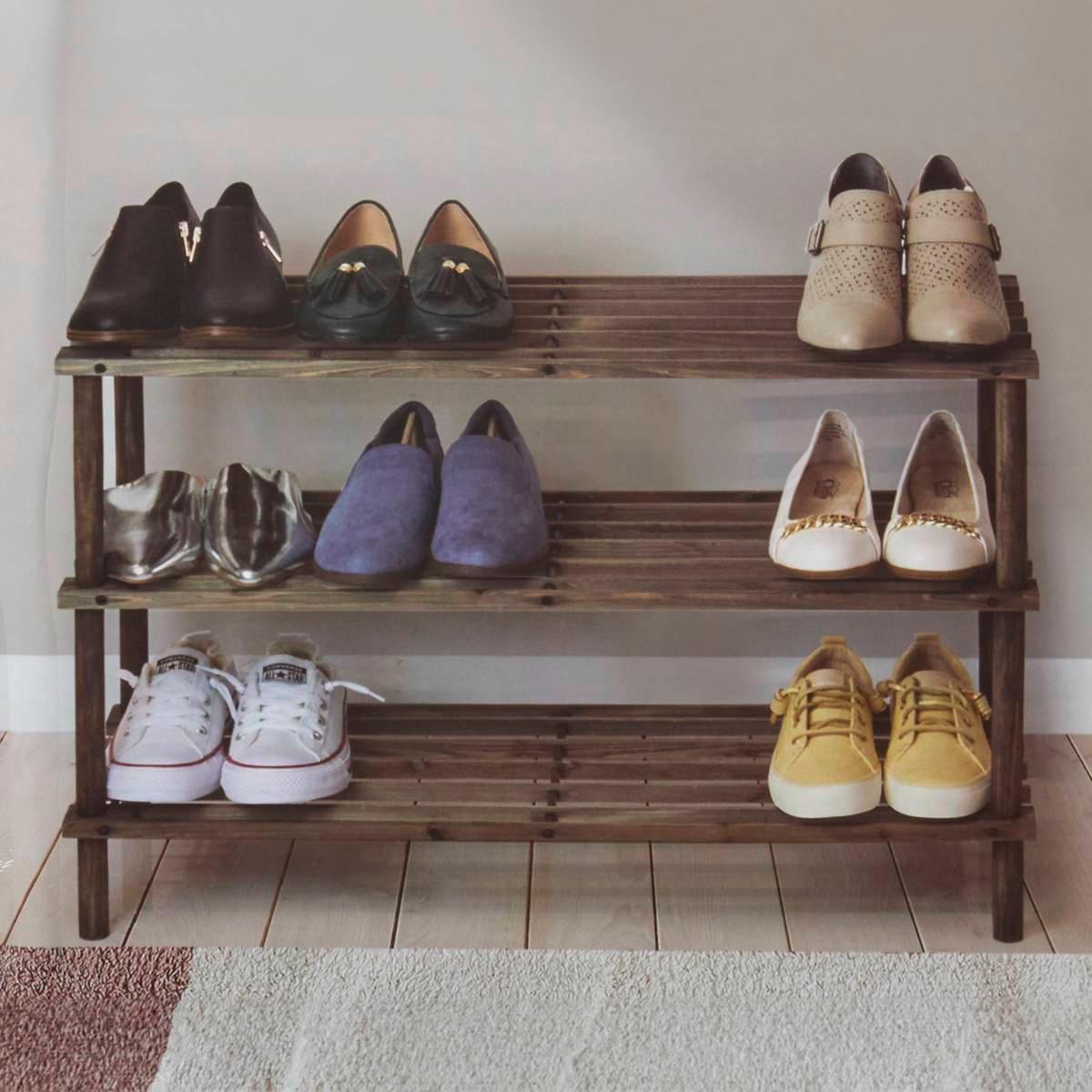 Farberware® 3-Tier Wood Shoe Rack Boscov's