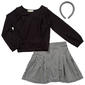 Girls (7-16) BTween(R) Knit Top & Jacquard Skirt Set - image 1