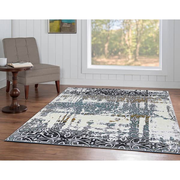 Linon Elixir Leyton Cream Area Rug - 5x7