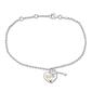 Silver White and 18kt. Gold Plated Mom Charm Bracelet - image 1