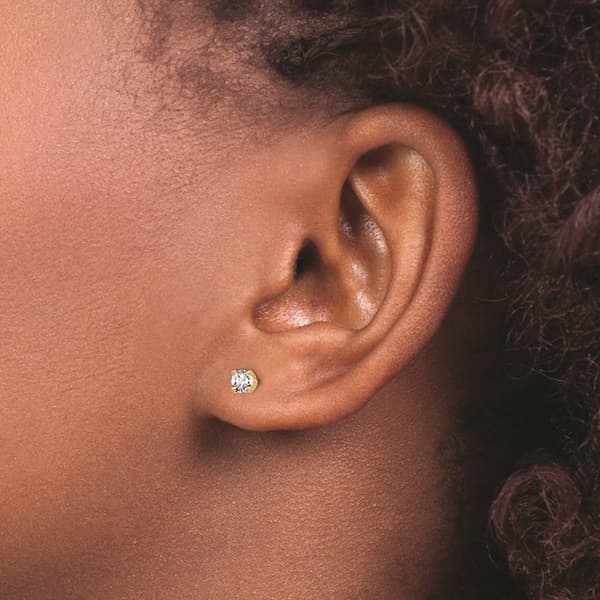 Pure Fire 14kt. Yellow Gold 1/4ctw. 4-Prong Diamond Stud Earrings
