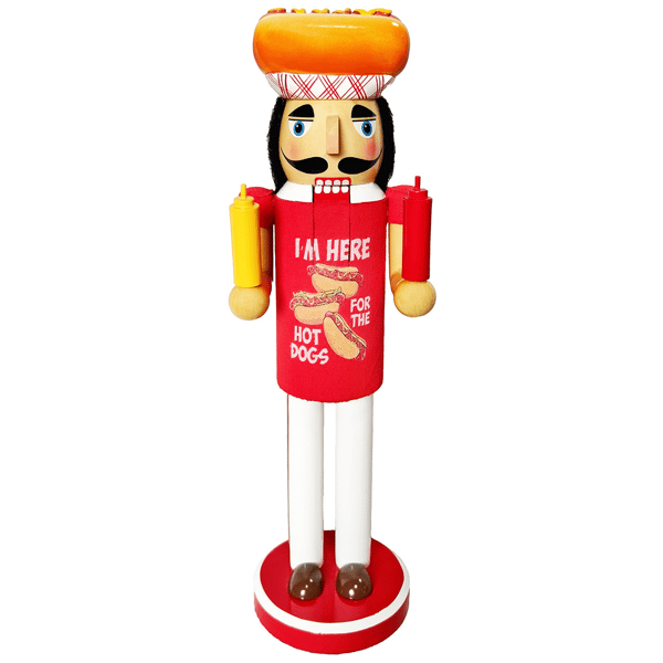 Santa''s Workshop 14in. Here for the Hot Dogs Nutcracker - image 