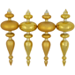 Northlight 4ct. Gold 2-Finish Christmas Shatterproof Ornaments - image 2