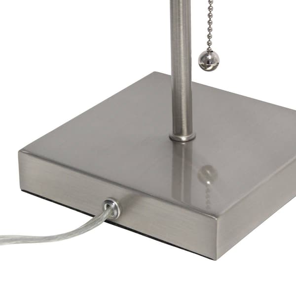 Simple Designs Petite Stick Lamp w/USB Port/Black Shade-Set of 2