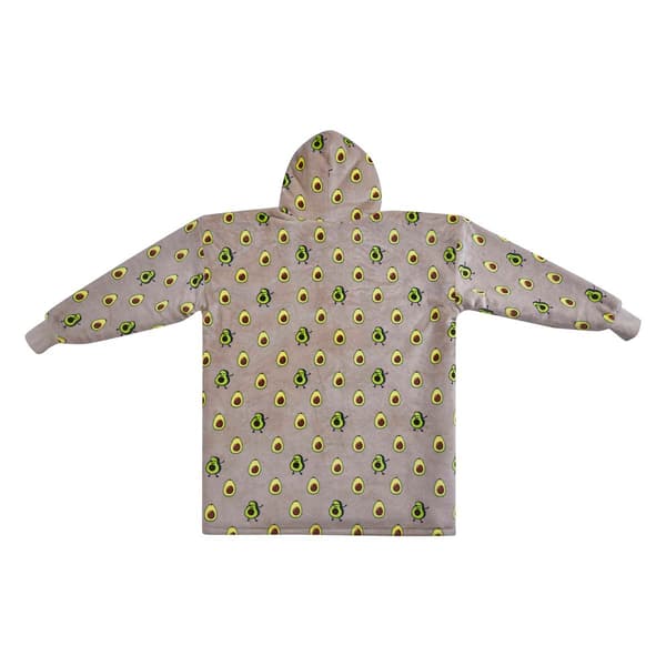 Adult Unisex Sherpy Reversible Wearable Avocado Blanket Hoodie