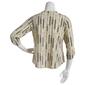 Womens Cure 3/4 Roll Tab Sleeve Knit Crepe Tribal Blouse - image 2