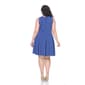 Plus Size White Mark Crystal Sleeveless Solid Fit & Flare Dress - image 2