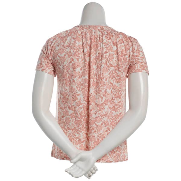 Plus Size Hasting & Smith Short Sleeve Floral Peasant Tee