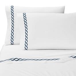 Cassadecor 300 TC Embroidered Cable Bedding Pillowcase Set