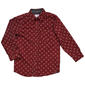 Boys (4-7) Distortion Long Sleeve Button Down Shirt - Burgundy - image 1