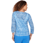 Womens Hearts of Palm Embraceable Blue Knot Front V Neck Blouse - image 2