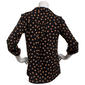 Womens AK Anne Klein 3/4 Sleeve Dot Split Neck Blouse - image 2