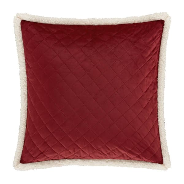 J. Queen New York Casey Sherpa Crimson Euro Quilted Sham