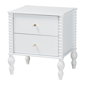 Baxton Studio Callison Spindle 2-Drawer Nightstand - image 1
