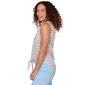 Petite Hearts of Palm Cool & Collected Sleeveless Stripe Blouse - image 4