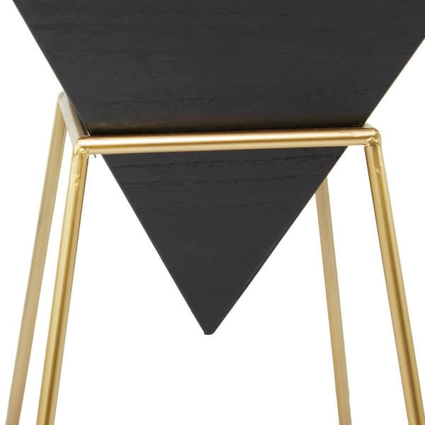 9th & Pike® Black Wood Modern Accent Table