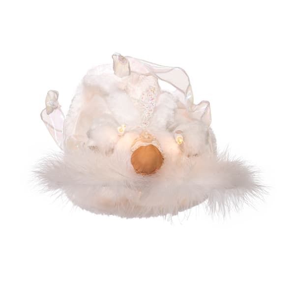 Kurt S. Adler 10in. UL 10-Light White Angel Tree Topper
