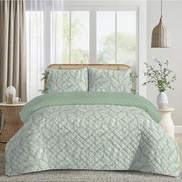 Sabrina Soto Tonal Leaf 3pc. Quilt Set