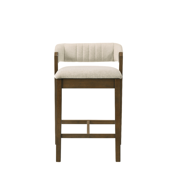 Armen Living Landyn 26in. Ecru Fabric Counter Height Barstool