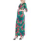Plus Size 24/7 Comfort Apparel Floral Maternity Maxi Wrap Dress - image 3