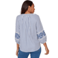 Petite Ruby Rd. French Riviera Seersucker Tie Front Blouse - image 2