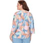 Plus Size Alfred Dunner Beachcomber Abstract Floral V Neck Tee - image 2