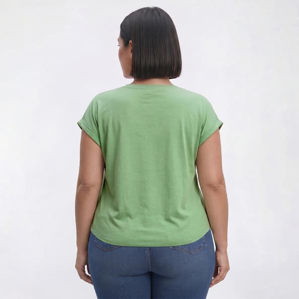 Plus Size Tru Self Short Dolman Sleeve Applique "Blessed" Tee