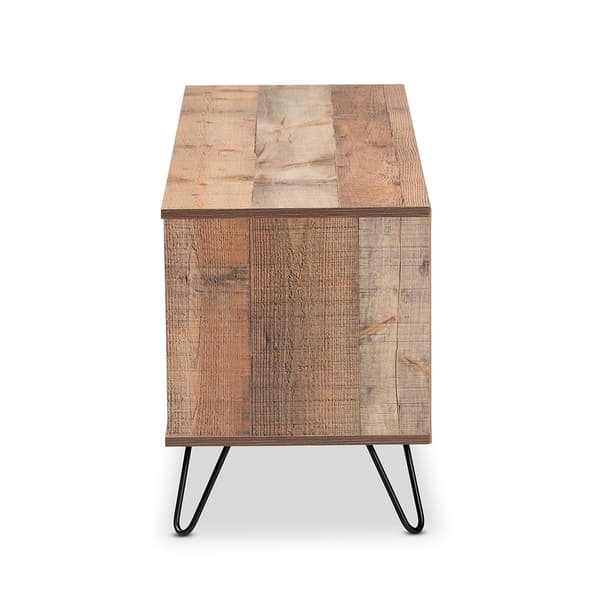 Baxton Studio Iver Rustic Oak TV Stand