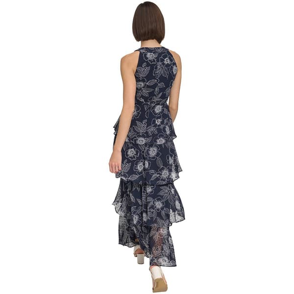 Womens Tommy Hilfiger Sleeveless Halter Neck Tier Maxi Dress