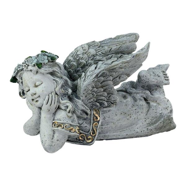 Northlight Seasonal Heavenly Gardens Daydreaming Cherub Statue - image 