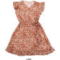 Girls &#40;7-16&#41; Sweet Butterfly Faux Wrap Floral Woven Dress - image 2