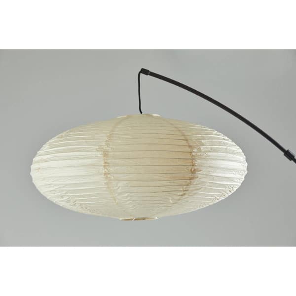 Adesso Corinne Black Arc Floor Lamp