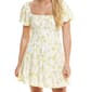 Juniors Trixxi Puff Sleeve Emma Tier Floral A-Line Dress - image 4