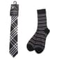 Mens Bergamo Tie/Sock Set - Grey/Black - image 1