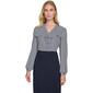 Womens Tommy Hilifger Longsleeve Stripe Ruffle Front Blouse - image 1