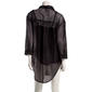 Womens Raviya Solid Long Sleeve Split Neck Swim Cover Up - image 2