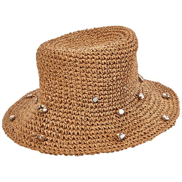 Womens Steve Madden Candy Crush Straw Bucket Hat
