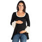 Womens 24/7 Comfort Apparel Hi-Low Tunic Maternity Top - Black - image 1