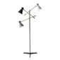 HomeRoots 71 Brass Metal Novelty Floor Lamp With Black And Whit - image 1